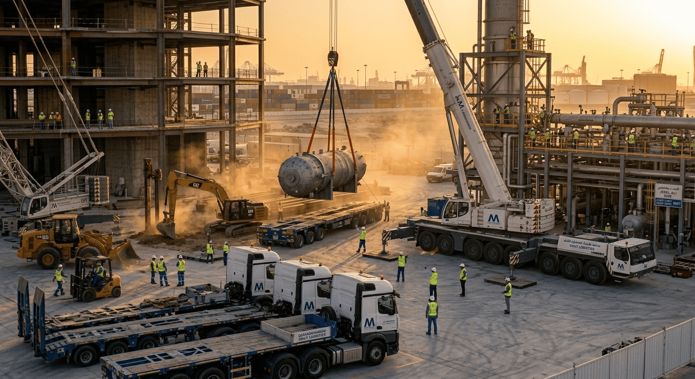 Heavy transport operations in UAE